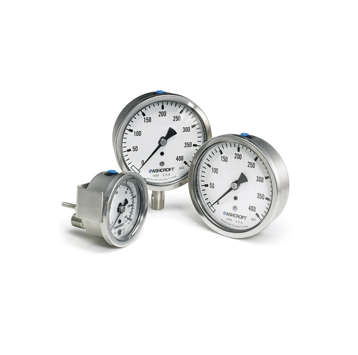 Manómetro bourdon de 2 1/2" de 0 a 28 Kg/cm² (400 psi) Ashcroft